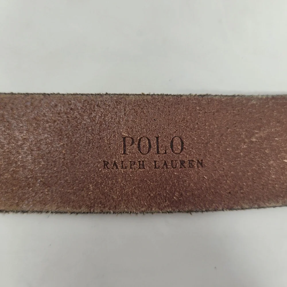Polo Ralph Lauren Belt 48 Brown Leather Preppy Heritage Casual Everyday Cowboy
